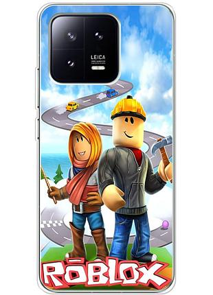 Чехол силиконовый с картинкой на xiaomi 13 (роблокс, roblox)