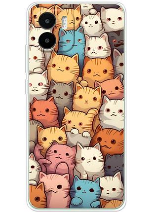 Чохол силіконовий з картинкою на xiaomi redmi a1 (котики)