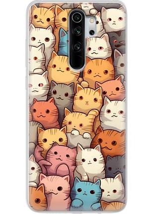 Чохол силіконовий з картинкою на xiaomi redmi note 8 pro (котики)