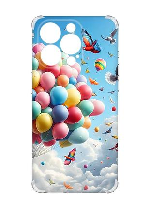 Чехол с утолщенными углами на iphone 15 pro :: воздушные шарики (принт 365)