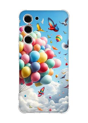 Чехол с утолщёнными углами на samsung galaxy s23 :: воздушные шарики (принт 365)