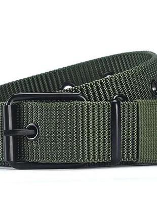 Спортивний універсальний чоловічий пояс ремінь 120 см, army green