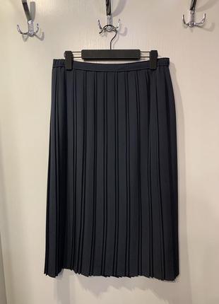 Синя спідниця міді "marks&spencer", розмір l.