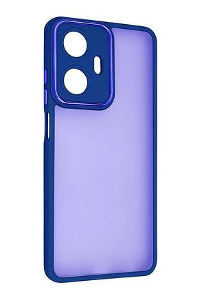 Чехол fiji lens для realme c55 бампер матовый с защитой блока камер blue
