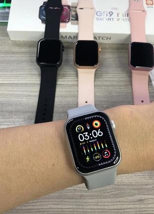 Жіночий apple watch series 9 gs9 mini розумний смарт годинник - фітнес браслет срібний