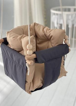Подвесная тканевая детская качель comfort +