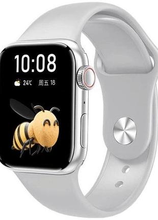 Smart watch series 9 gs9 mini розумний смарт годинник з функцією дзвінка українське меню срібний