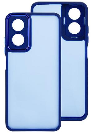 Чехол fiji lens для oppo a17k бампер матовый с защитой блока камер blue
