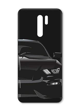 Матовый черный чехол на xiaomi redmi 9 :: авто чёрное (принт 232)