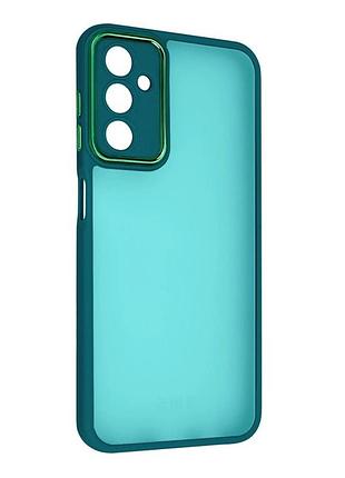 Чехол fiji lens для samsung galaxy a24 (a245) бампер матовый с защитой блока камер dark green
