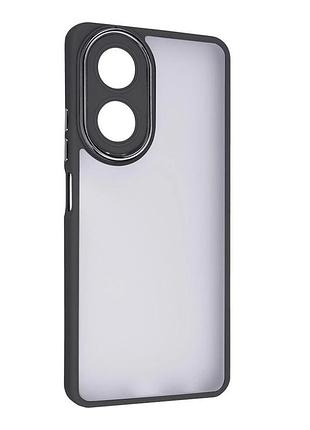 Чехол fiji lens для oppo a58 (cph2577) бампер матовый с защитой блока камер black