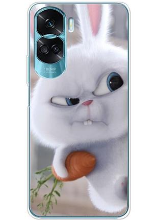 Чехол силиконовый с картинкой на huawei honor 90 lite (кролик снежок)