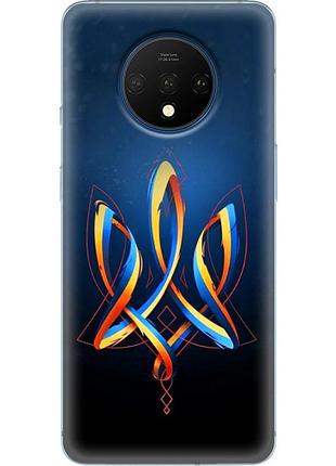 Чохол силіконовий з картинкою на oneplus 7t (патріотичний, герб україни)