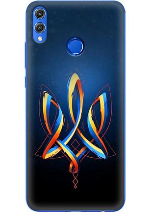 Чехол силиконовый с картинкой на huawei honor 8x (патриотический, герб украины)