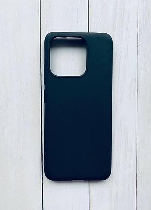 Силиконовый матовый чехол на xiaomi redmi 12c черный