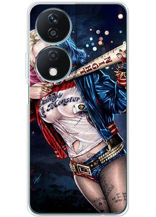 Чехол силиконовый с картинкой на huawei honor x7b (харли квинн, harley quinn)