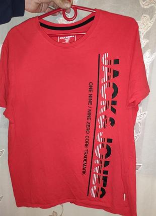 Стильная фирменная футболка катон бренд.jack&amp;jones.м
