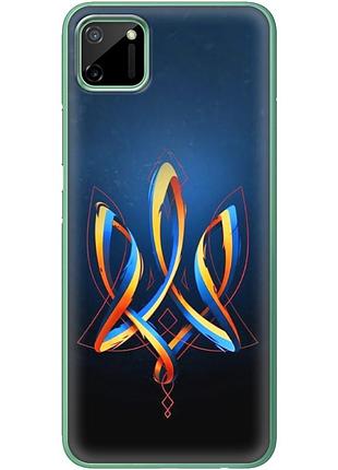 Чехол силиконовый с картинкой на realme c11 (патриотический, герб украины)