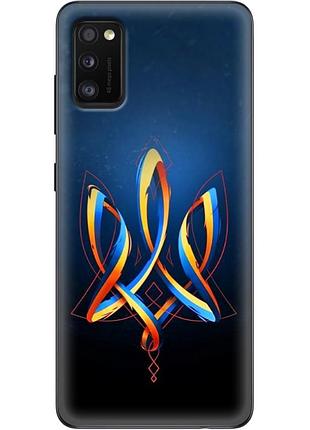 Чехол силиконовый с картинкой на samsung galaxy a41 (a415) (патриотический, герб украины)