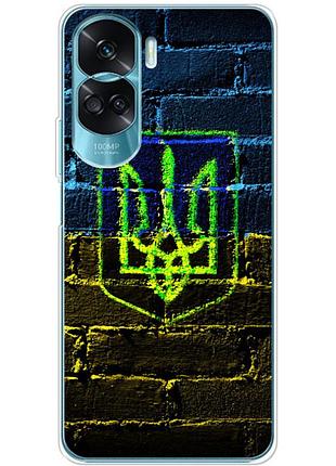 Чехол силиконовый с картинкой на huawei honor 90 lite (патриотический, герб украины)