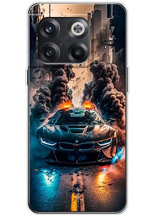 Чехол силиконовый с картинкой на oneplus 10t (машина bmw i8)