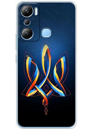 Чехол силиконовый с картинкой на infinix hot 20i (патриотический, герб украины)