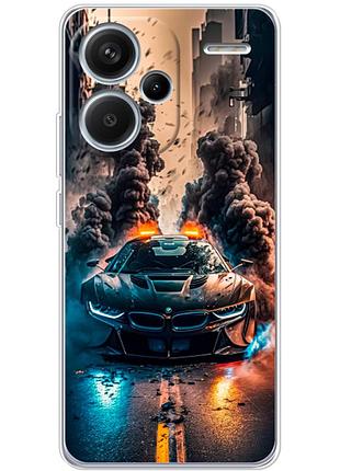 Чохол силіконовий з картинкою на xiaomi redmi note 13 pro plus 5g (машина bmw i8)