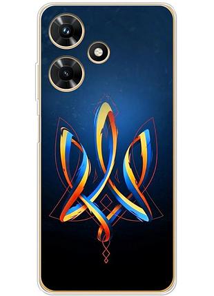 Чехол силиконовый с картинкой на infinix hot 30i (патриотический, герб украины)