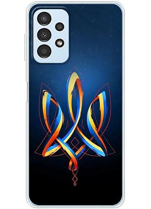 Чехол силиконовый с картинкой на samsung galaxy a32 5g (a326) (патриотический, герб украины)