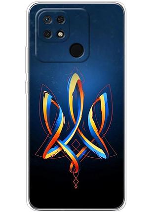 Чехол силиконовый с картинкой на xiaomi redmi 10c (патриотический, герб украины)