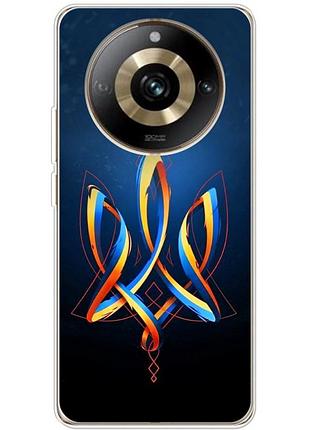 Чохол силіконовий з картинкою на realme 11 pro (патріотичний, герб україни)