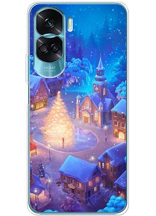 Чехол силиконовый с картинкой на huawei honor 90 lite (новогодний)