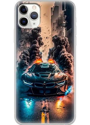 Чехол силиконовый с картинкой на iphone 11 pro max (машина bmw i8)
