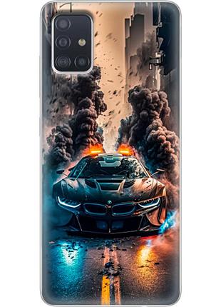 Чехол силиконовый с картинкой на samsung galaxy a51 (a515) (машина bmw i8)