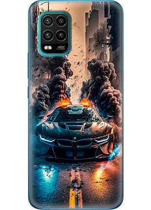 Чохол силіконовий з картинкою на xiaomi mi 10 lite (машина bmw i8)