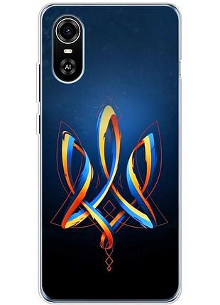Чехол силиконовый с картинкой на zte blade a31 plus (патриотический, герб украины)