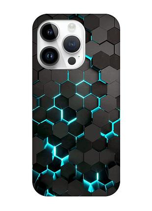 Матовий чохол з чорними боками на apple iphone 14 pro :: соти 3d (принт 357)