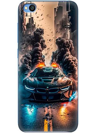 Чохол силіконовий з картинкою на xiaomi redmi go (машина bmw i8)