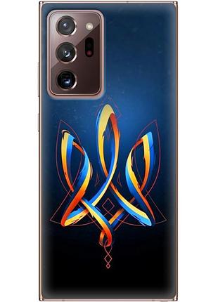 Чохол силіконовий з картинкою на samsung galaxy note 20 ultra (n985) (патріотичний, герб україни)