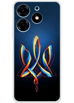 Чехол силиконовый с картинкой на tecno spark 10 pro (патриотический, герб украины)