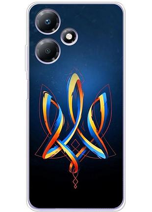 Чехол силиконовый с картинкой на infinix hot 30 play (патриотический, герб украины)