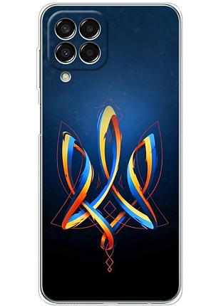 Чехол силиконовый с картинкой на samsung galaxy m33 5g (m336) (патриотический, герб украины)