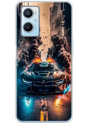 Чохол силіконовий з картинкою на oppo a96 (машина bmw i8)