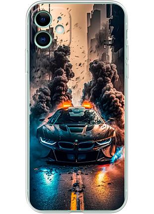 Чохол силіконовий з картинкою на iphone 11 (машина bmw i8)