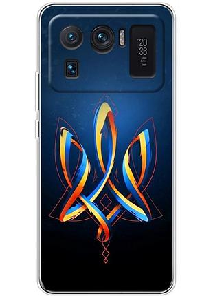 Чехол силиконовый с картинкой на xiaomi mi 11 ultra (патриотический, герб украины)
