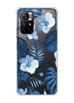Чохол з потовщеними кутами на xiaomi redmi note 11 5g :: тропіки (принт 373)