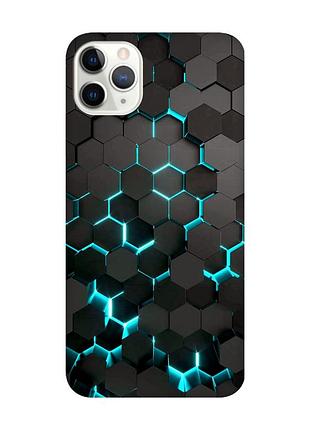 Матовий чохол з червоними боками на iphone 11 pro max (6.5) :: соти 3d (принт 357)