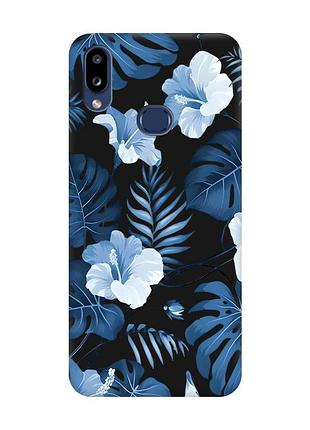 Матовый черный чехол на samsung galaxy a10ѕ a107 :: тропики (принт 373)