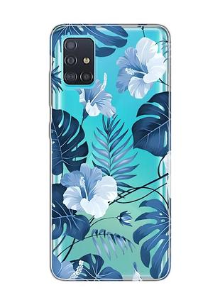 Прозрачный чехол на samsung galaxy a51 :: тропики (принт 373)