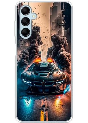 Чехол силиконовый с картинкой на samsung galaxy m14 5g (m146) (машина bmw i8)